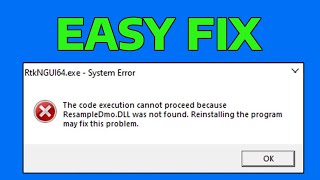 How To Fix ResampleDMOdll Missing in Windows 11 Download amp Fix Missing DLL File Error [upl. by Ylrebma]