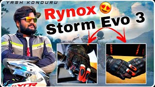 Unbox amp Review of RYNOX Storm Evo 3 Gloves in Telugu  Best Riding Gloves under 5000  Yash Konduru [upl. by Anelat]