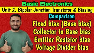 Transistor Biasing Methods  Comparison  BEBTech 1st year  Basic Electronics  in हिन्दी [upl. by Mcnamara117]