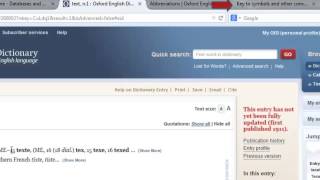 Using the Oxford English Dictionary OED [upl. by Mighell]