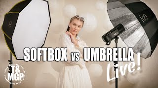 Umbrella vs Softbox  LIVE with Gavin Hoey [upl. by Abate]