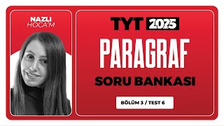 TYT 3D Paragraf Soru Bankası Bölüm 03 Test 06 Soru Çözümleri  Nazlı Sara [upl. by Dikmen102]