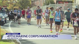 49th Marine Corps Marathon takes place 2 taken to hospital during race [upl. by Lynnell907]