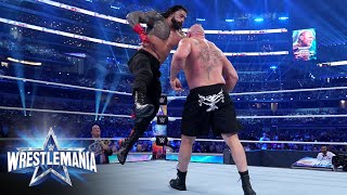 Roman Reigns lays waste to Brock Lesnar WrestleMania 38 WWE Network Exclusive [upl. by Atinrahc]