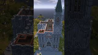 75 HOUR Minecraft Medieval Forest Cathedral Build Timelapse with Small Village minecraftcastle [upl. by Muir]