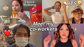 I’m back to work  BTS meet some of my coworkersramen mukbang and makeup for TIKTOK✨ [upl. by Namia]