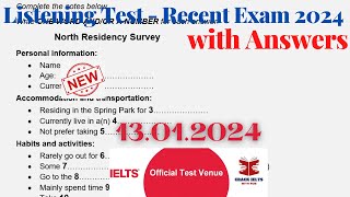 IELTS Listening Actual Test 2024 with Answers  13012024 [upl. by Htedirem98]