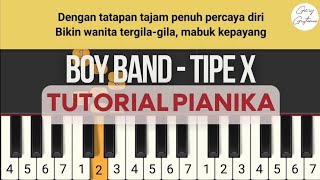 BOYBAND  TIPE X  TUTORIAL PIANIKA MUDAH UNTUK PEMULA [upl. by Falo]