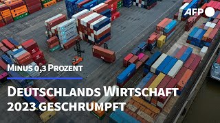 Deutschlands Wirtschaft 2023 um 03 Prozent geschrumpft  AFP [upl. by Aisat]