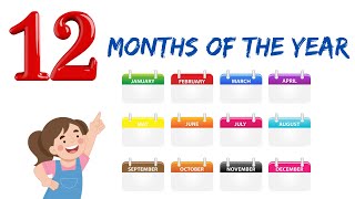 Months of the Year  January February to December  Months Name for Kids  Months Name With Seasons [upl. by Blain676]