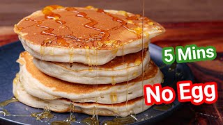 5 Mins Banana Pancake Recipe  NO EGG  Eggless Healthy 3 Ingredient Banana Pancakes [upl. by Coralyn168]