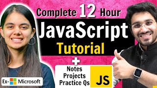 JavaScript Tutorial 2024 for Beginners to Pro with Notes Projects amp Practice Questions [upl. by Gavette87]