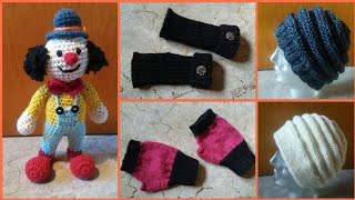 Mützen Amigurumi Clown Handstulpen  Julebuergerfee [upl. by Killarney]