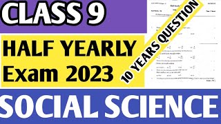 half yearly exam 2023 social science class 9 half yearly exam 2023 class 9 social science [upl. by Palila]