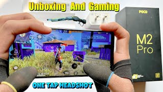 Poco M2 pro unboxing and free fire test with 3 finger handcam one tap headshot Snapdragon 720g chip [upl. by Kreindler]