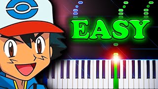 Pokémon Red amp Blue Theme  EASY Piano Tutorial [upl. by Parthena]