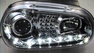 SWLight Scheinwerfer VW Golf 4 chrome LED Blinker SWTuning [upl. by Onaireves]