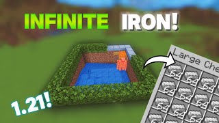 Minecraft bedrock best Infinite Iron farm  121 [upl. by Levins]