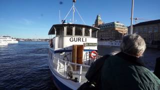 Sweden Stockholm boat ride from Nybroplan to Nacka Strand [upl. by Noskcire488]