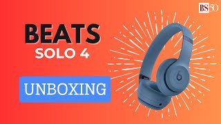 Beats Solo 4 Unboxing premium wireless headphones from Appleowned brand [upl. by Hgielrak]