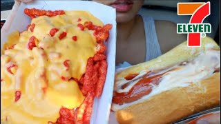 Twilight ASMR cheesy hotdog burrito Cheetos Mukbang bites only [upl. by Nayd741]