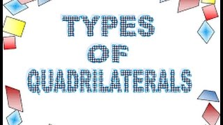 6 Class VI Maths CBSE TYPES OF QUADRILATERALS and SOLID SHAPES 1 [upl. by Notac]