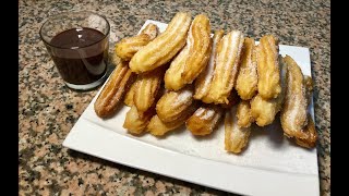 RECETTE EXPRESS DE BEIGNETS ESPAGNOLS LES CHURROS AU NUTELLA [upl. by Yelkcub]