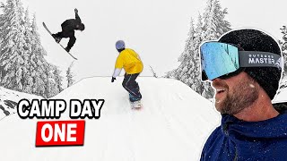 Day 1 Snowboard Camp  Jump Session with Allstar Coaches Pros amp Campers [upl. by Ahsrop]