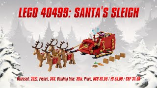 LEGO 40499 Santas Sleigh Speed Build amp Review 🦌🎅 [upl. by Connelly]