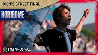 Horigome defends mens street gold Eaton Huston medal for Team USA  Paris Olympics  NBC Sports [upl. by Courtland159]