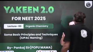 CLASS 11  GOC  03  BY PANKAJ SIR ConceptsPYQS  YAKEEN 20 NEET 2025 [upl. by Adekram]