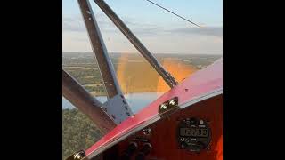 Pilots view flying a WW1 biplane replica shorts aviation flying pilot funflight learningtofly [upl. by Kahl]