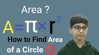 How to Find Area of Circle  Area of Circle Class 6 [upl. by Ahsya]