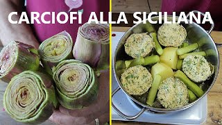 Carciofi alla Siciliana ca Muddica ricetta Carciofi alla Siciliana [upl. by Reivaz338]