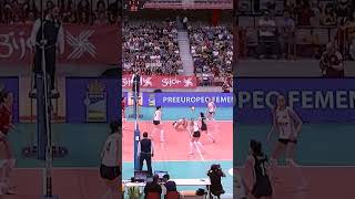 Mindblowing volleyball Mega Rally from Spain vs Croatia 🤯 volleyball volleyballshorts [upl. by Koslo908]