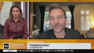 quotThanksgivingquot star Jeff Teravainen talks new holidaythemed slasher film [upl. by Meeker]