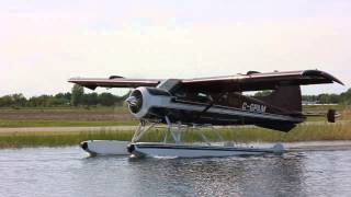 HD Beautiful Dehavilland DHC2MK1 Beaver On Floats Takeoff CSU3 [upl. by Mailand]