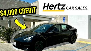 I Went To Buy a 15000 Tesla Model 3 from HERTZ Heres What Happened [upl. by Annahsor]