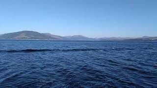 Sailing from Gourock to Dunoon  approaching wake current [upl. by Aikemot562]