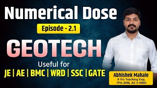 Numerical Dose  Geotech  Episode 21  Useful For  BMC  WRD  SSC  GATE  JE  AE [upl. by Sidoma]