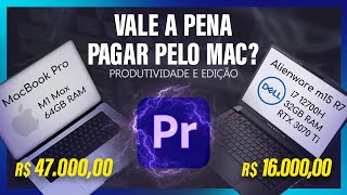 Mac é melhor para EDIÇÃO DE VÍDEO MacBook Pro M1 Max VS Dell Alienware 3070ti  Adobe Premiere Pro [upl. by Anaert993]