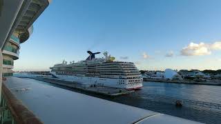 Royal Caribbean Serenade of the Seas Leaving  Departing the Port of Nassau in the Bahamas [upl. by Channing]