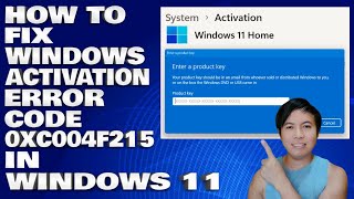 How To Fix Windows Activation with Error Code 0xC004F215 in Windows 1011 [upl. by Tobiah]