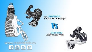 Shimano Tourney Vs Shimano Acera  Ajuste Shimano Acera [upl. by Folger692]