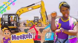 Brand New Meekah Excavator Song  Blippi and Meekah Construction Nursery Rhymes for the Family [upl. by Ardnauqal663]