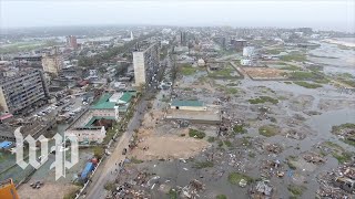 View the destruction from Cyclone Idai in Mozambique [upl. by Earvin]