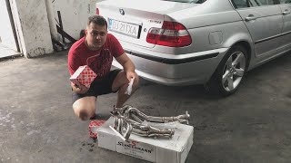 BMW 325i e46 Schmiedmann Headers Install  EGR and SAP delete [upl. by Yemane]