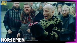 Jarl vargs hands get chopped😂Norsemen funniest epic fight quotokay FATSO send me to valhala quot😎4k [upl. by Faunia41]