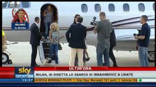 Ibrahimovic Day Arriva a Milano  Sky Sport 24  29082010  Pt 2 [upl. by Lipsey358]