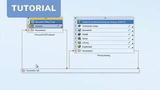 CADFEM Tutorial Nr 15  Parametrische ExcelTabelle in ANSYS®Workbench™ [upl. by Torre813]